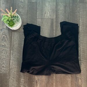 Monos Sevilla wide leg capri pants in black F1